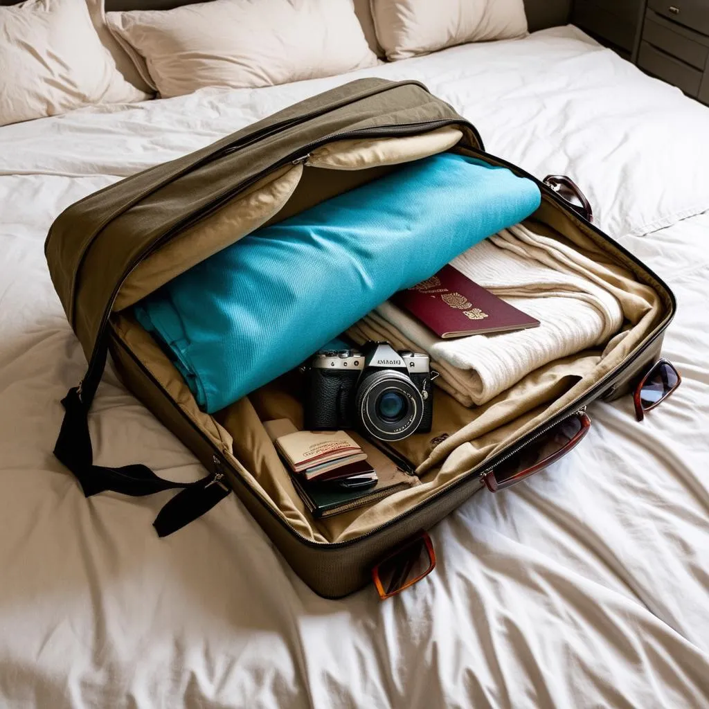 Travel Essentials in a Suitcase