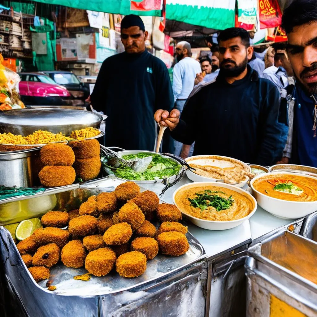 Palestinian street food vendor