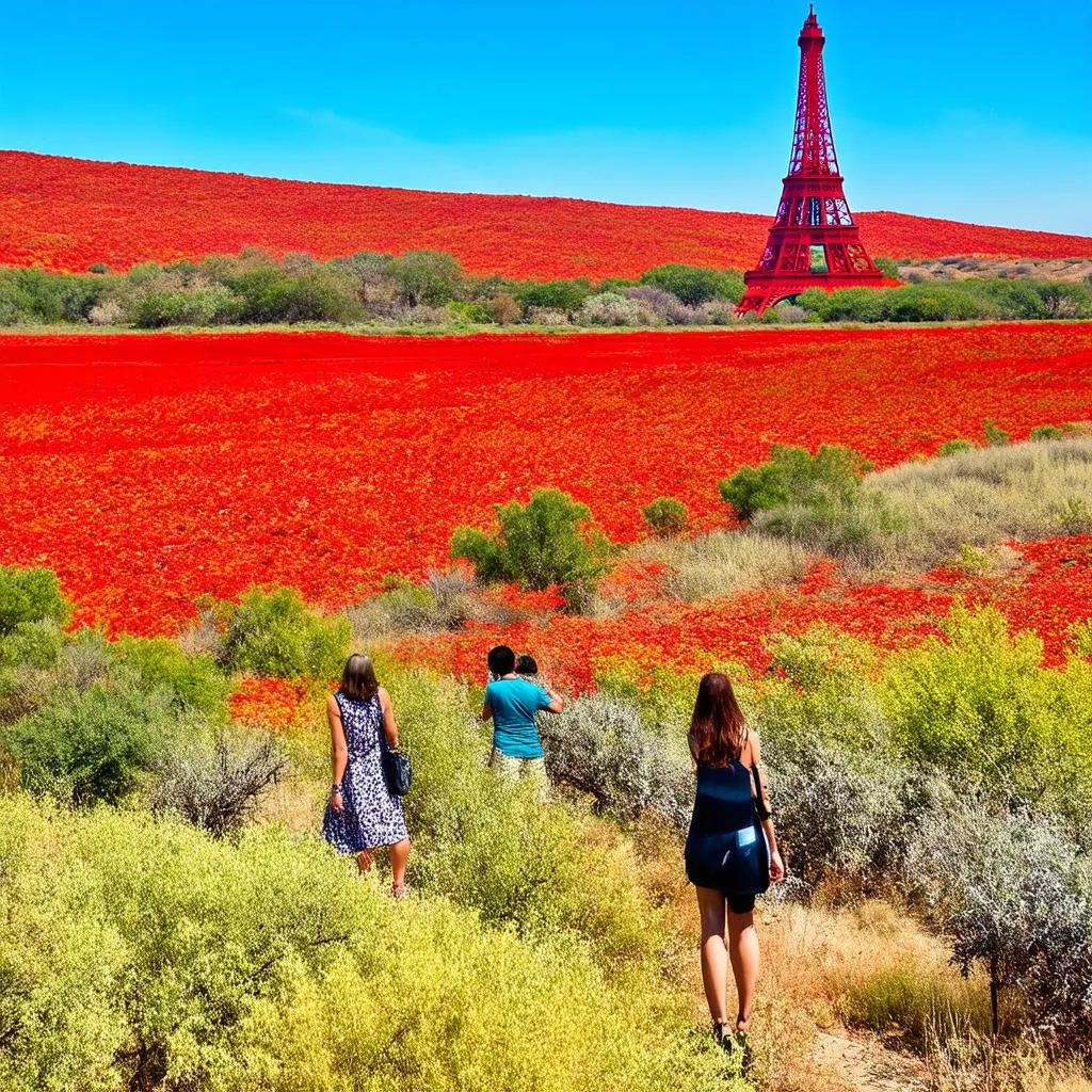 Paris Texas Eiffel Tower with Red River Valley