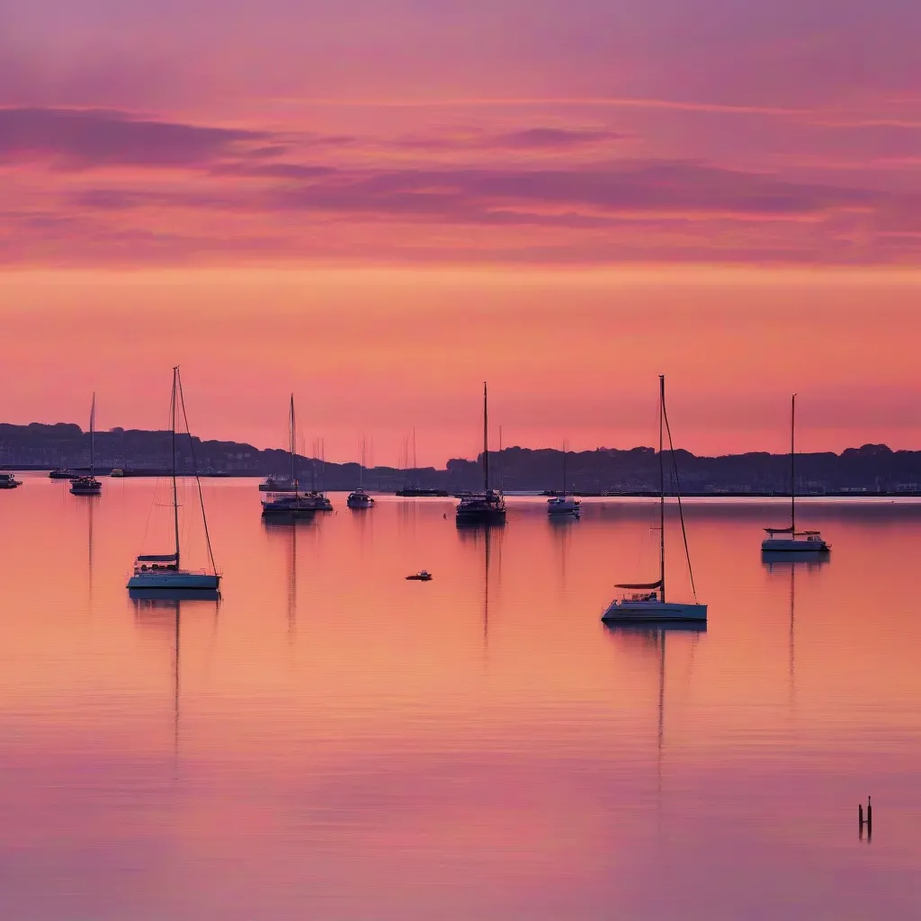 Poole Harbour at sunset