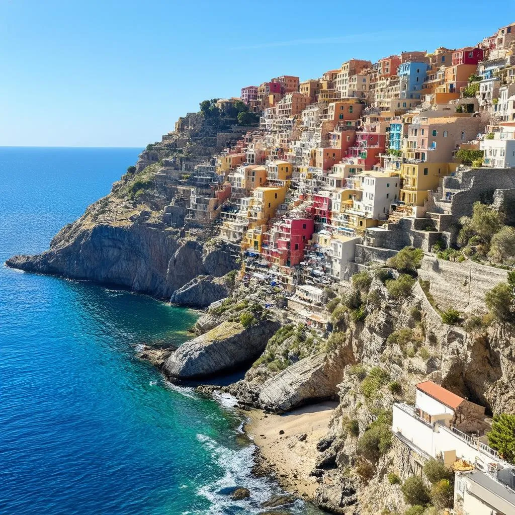 A charming view of Positano, a town on the Amalfi Coast