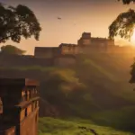 Pune Fort at Sunset