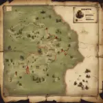 A map of Red Dead Redemption 2 Online, with a player's camp marked and a waypoint set.