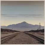 Railroad tracks stretching across the American landscape