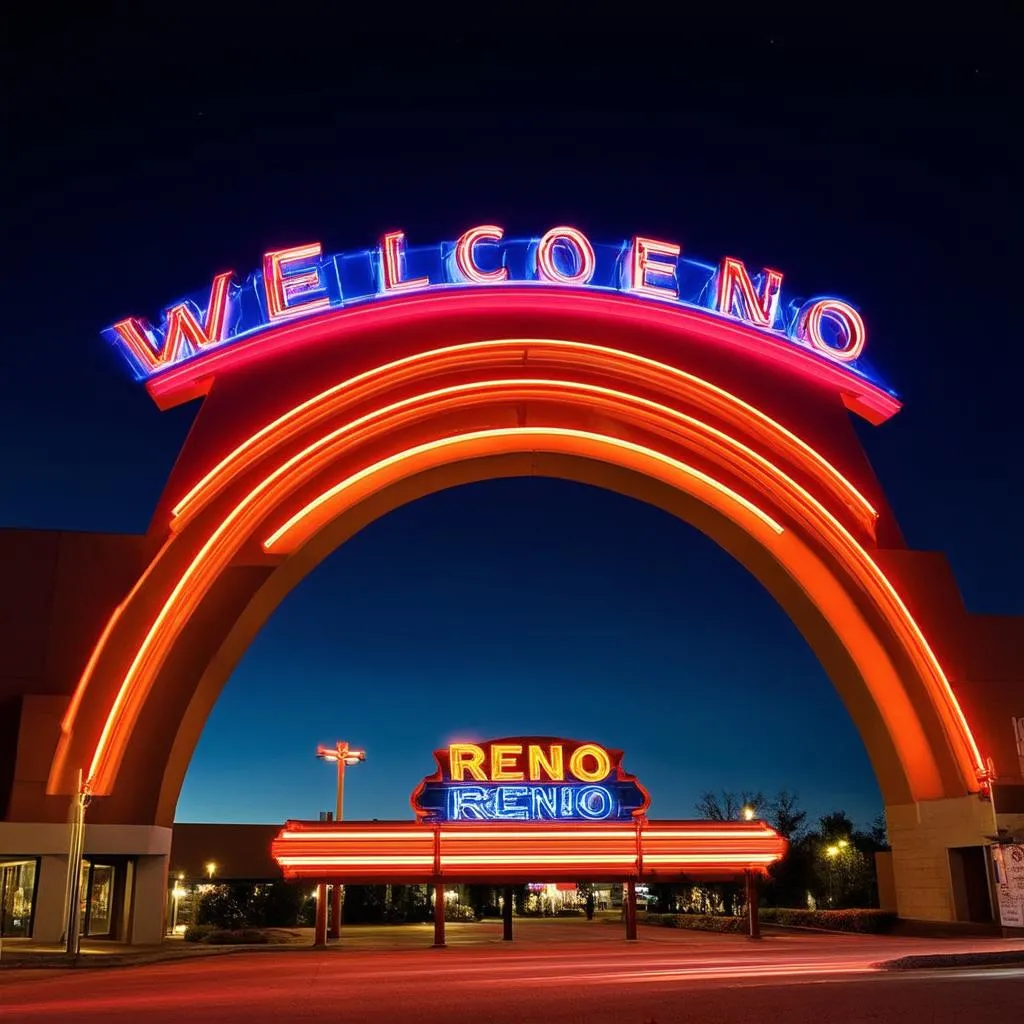 Reno Arch Neon Lights