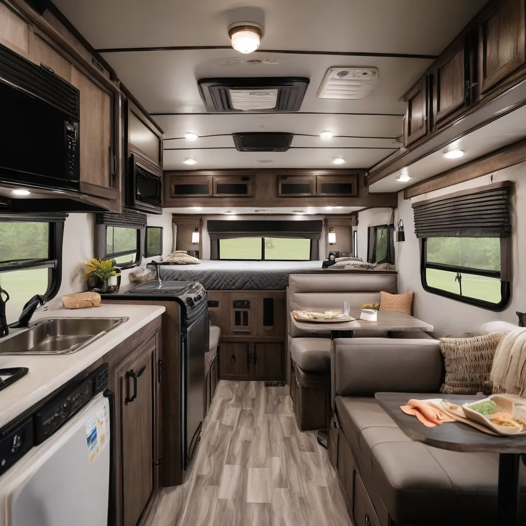 Spacious and Inviting Interior of a Rockwood Travel Trailer