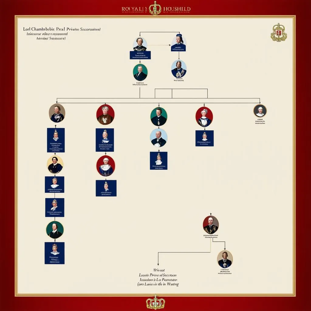 Chart depicting the structure of a Royal Household