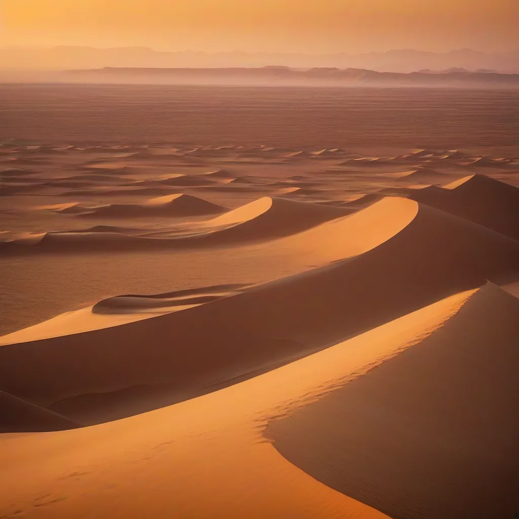 Vast Sahara Desert Sunset