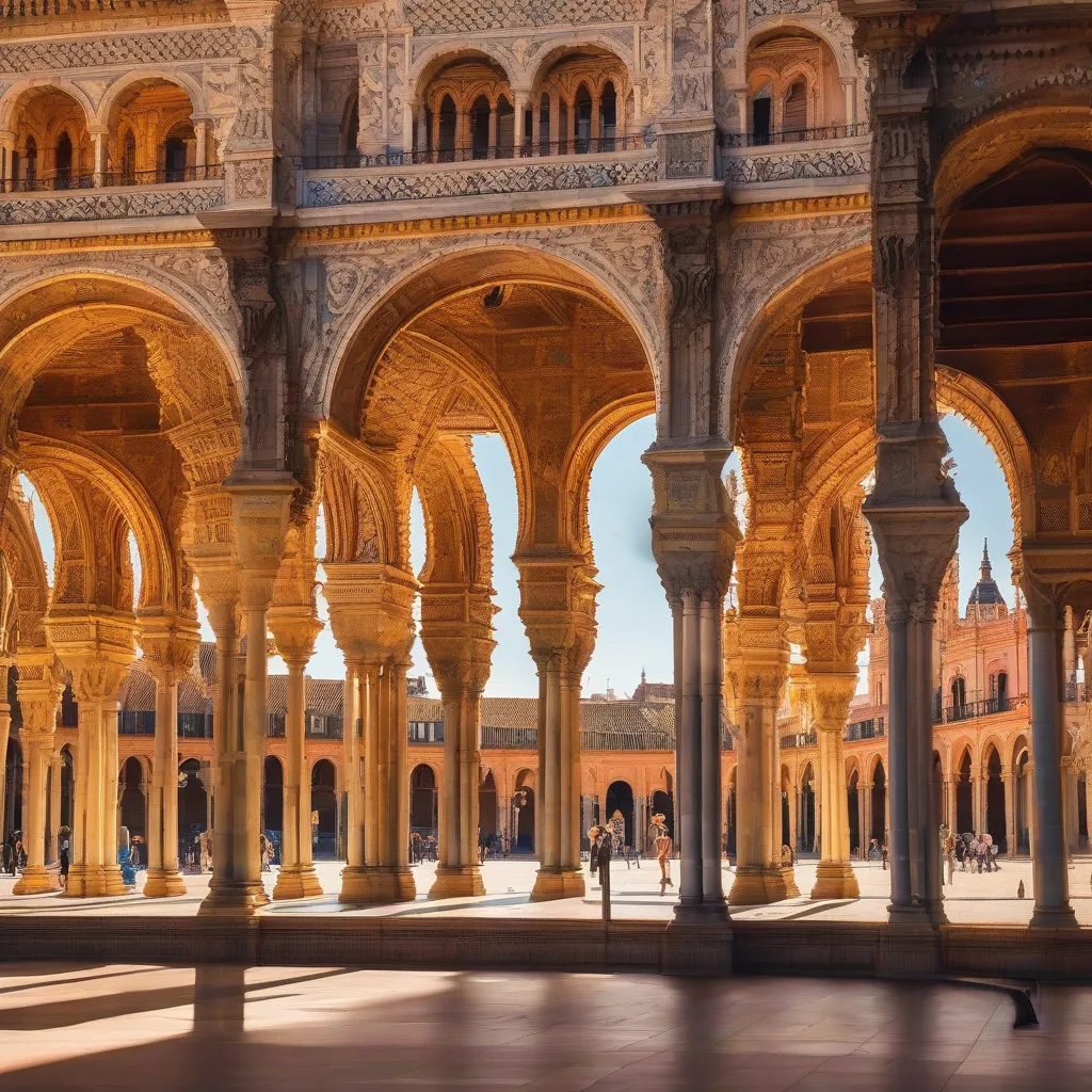 Seville Plaza de España Sunny Day