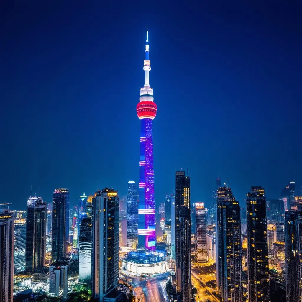 Shanghai Skyline at Night