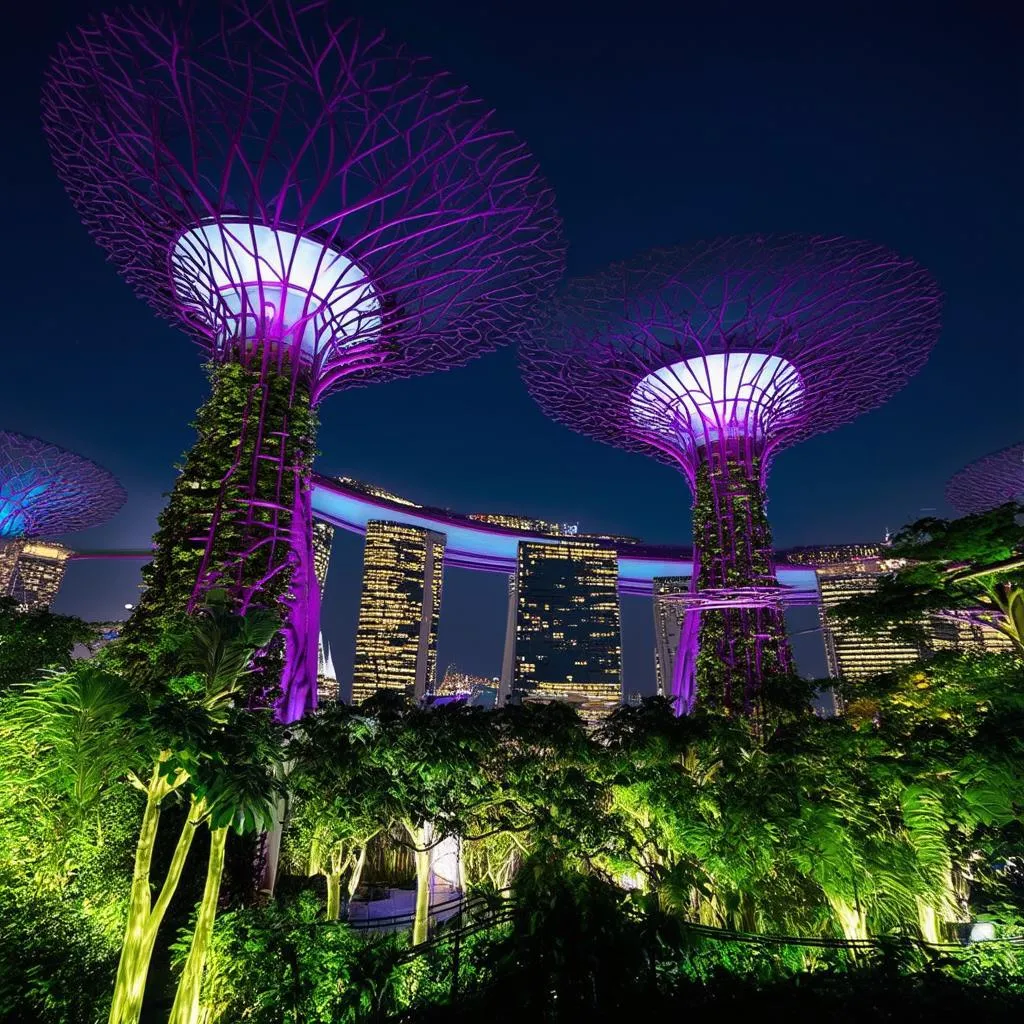 Gardens by the Bay at Night