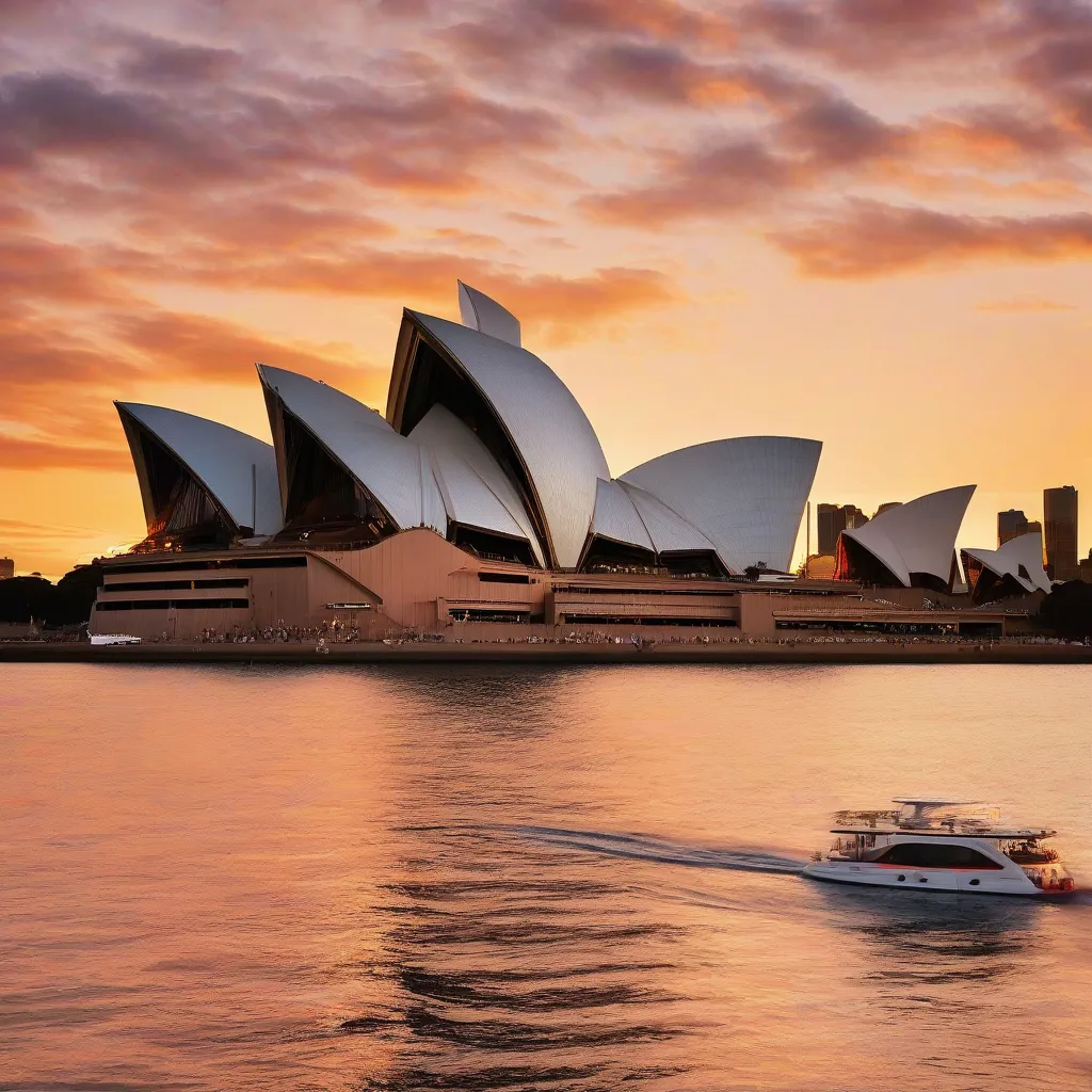 Sydney Opera House at sunset