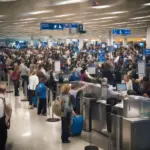 TSA checkpoint at an airport