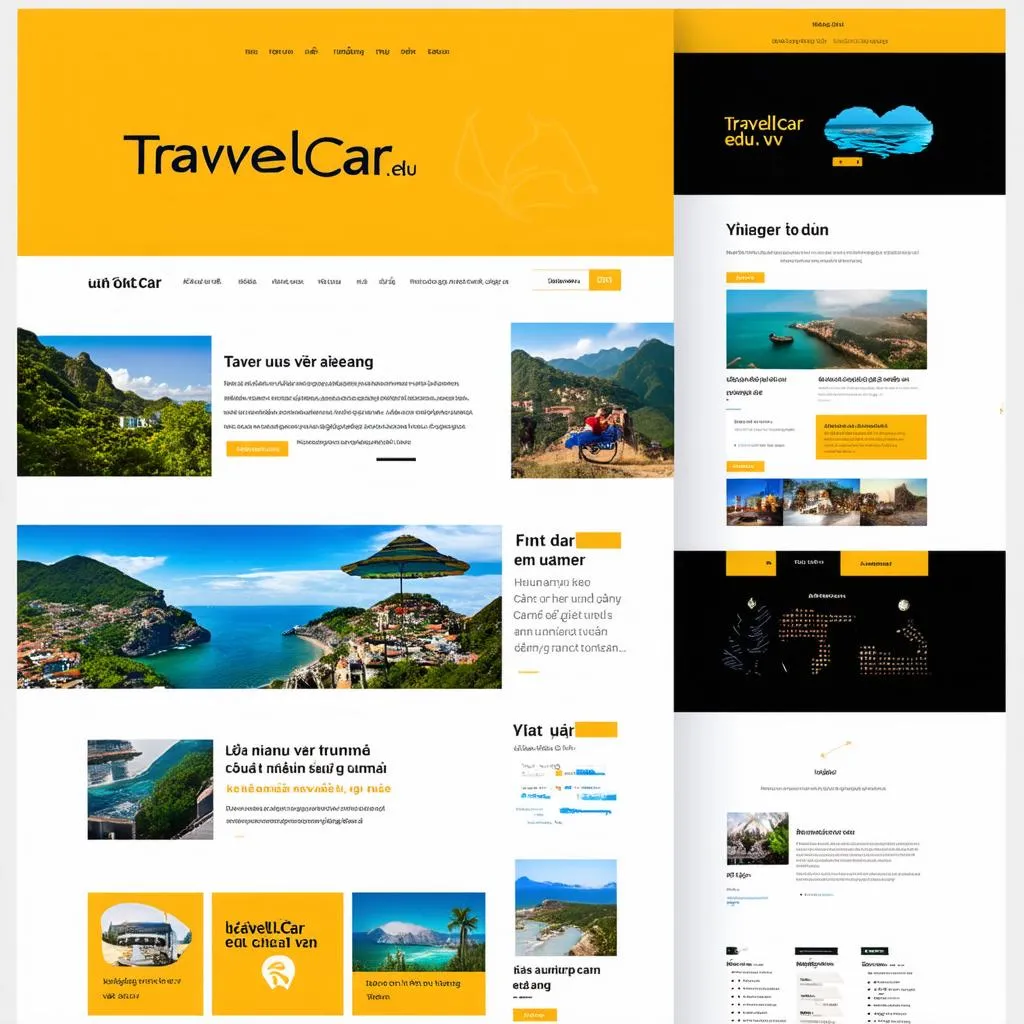 Screenshot of the Travelcar.edu.vn website homepage