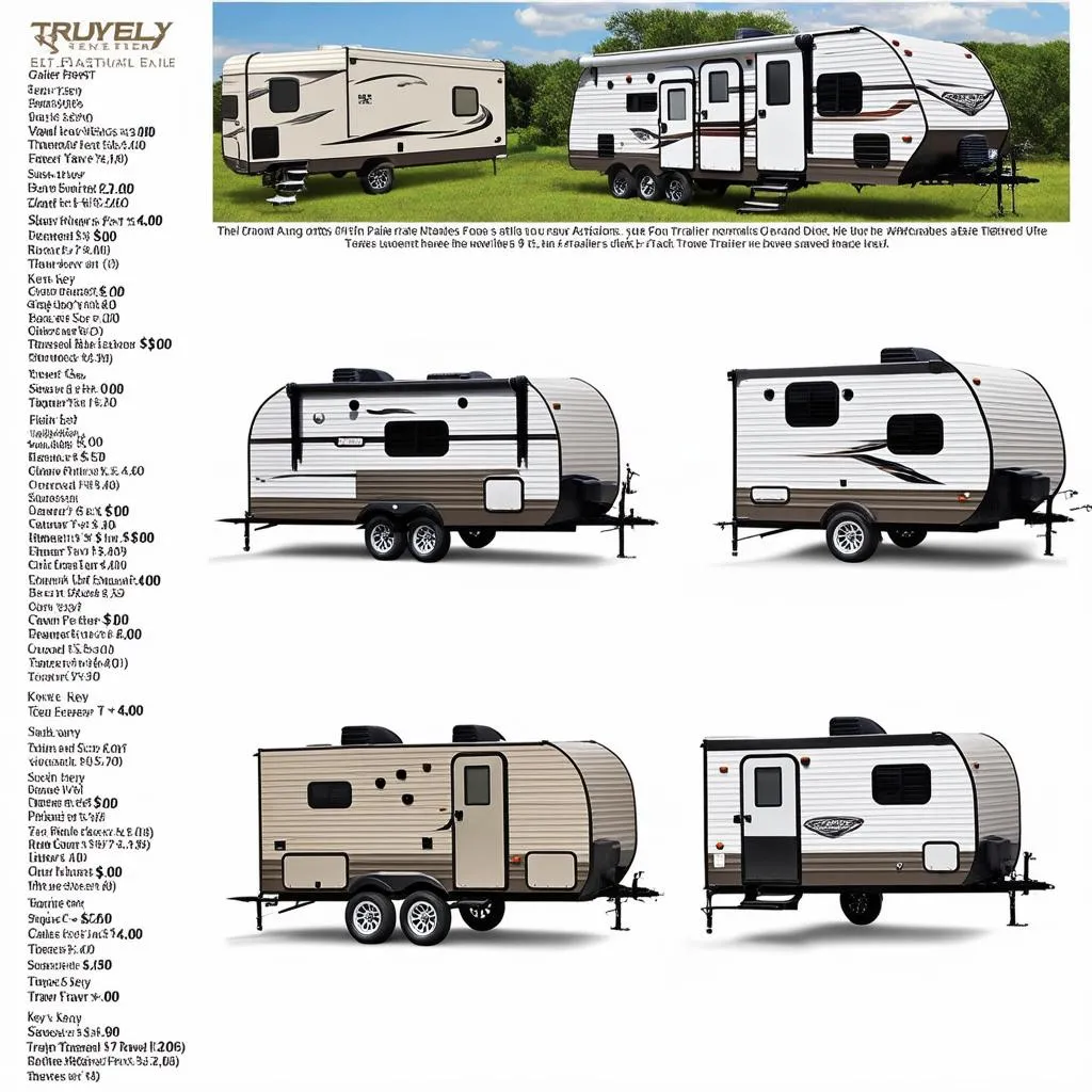 Travel Trailer Rental Comparison Chart