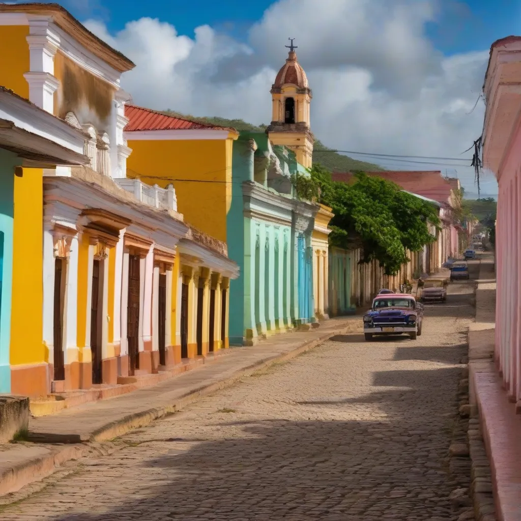 Cobblestone street in Trinidad