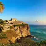 Ancient Mayan Ruins Overlooking the Caribbean Sea