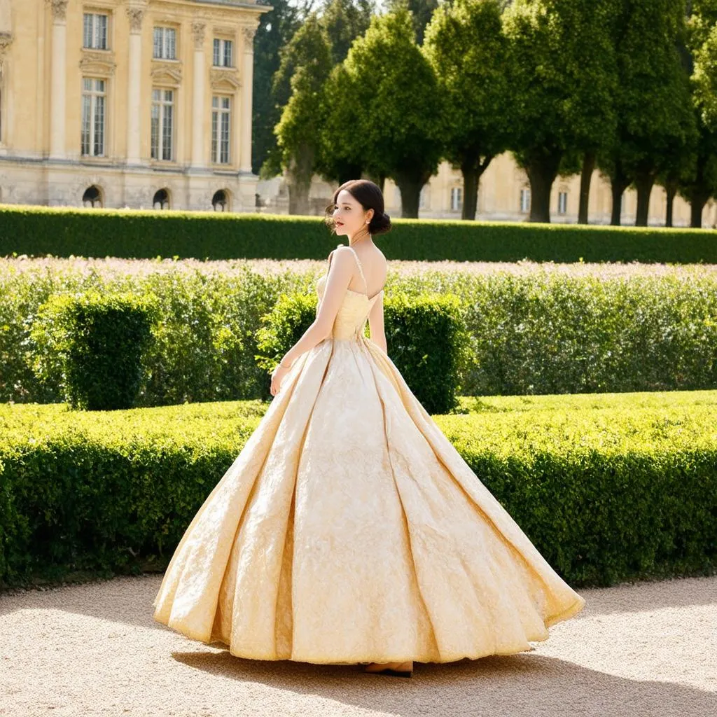 A Noblewoman in the Gardens of Versailles