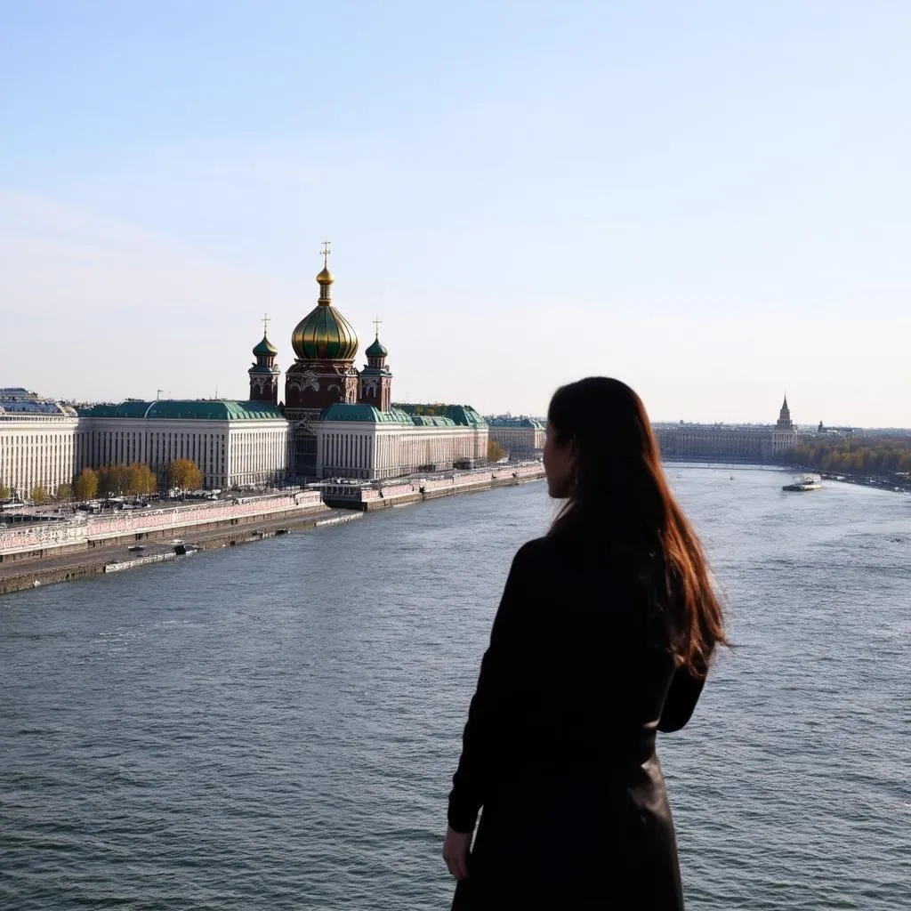 Woman sightseeing