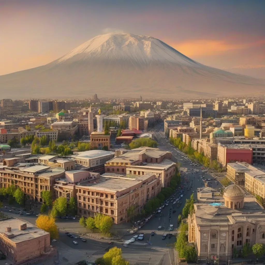 View of Yerevan with Mount Ararat