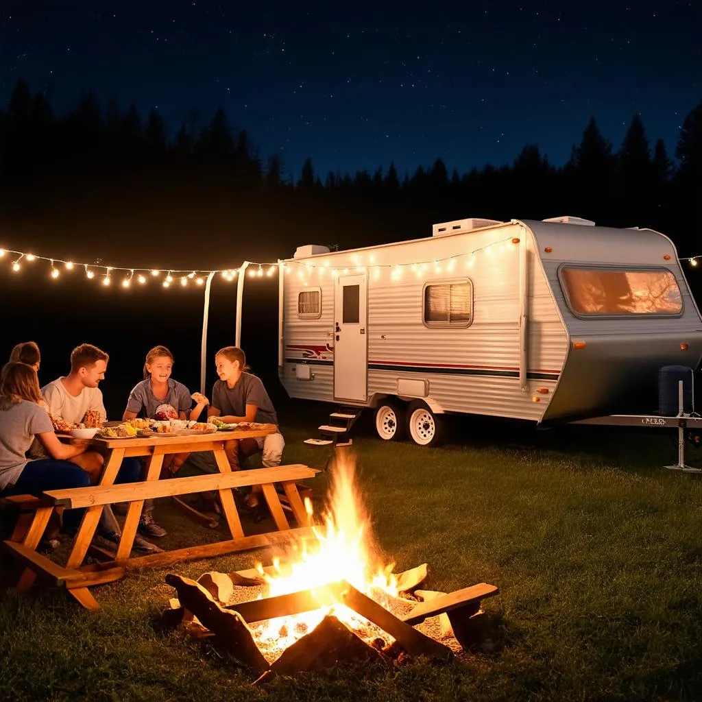 A-Frame Trailer Campsite Setup