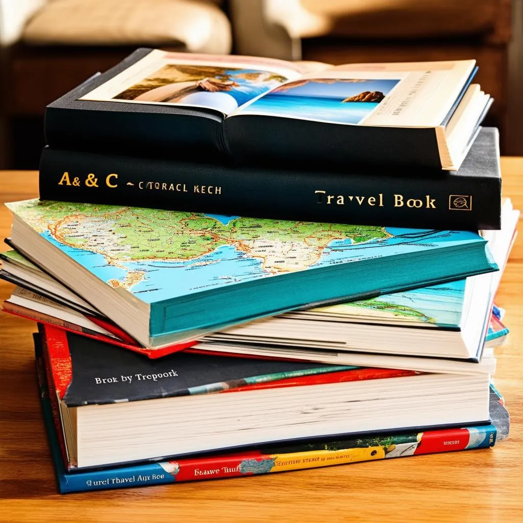 A Stack of Colorful A & C Black Travel Books