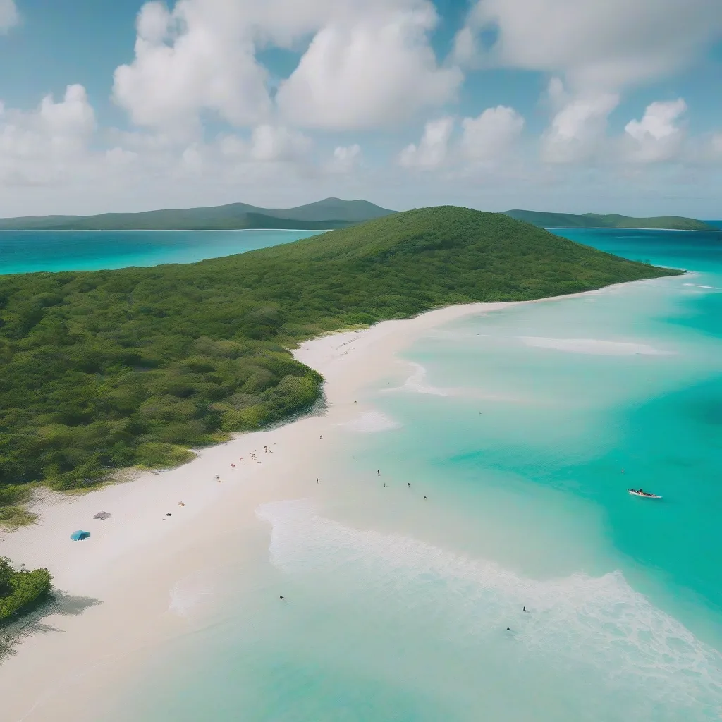 Aerial View of Flamenco Beach, Culebra Island