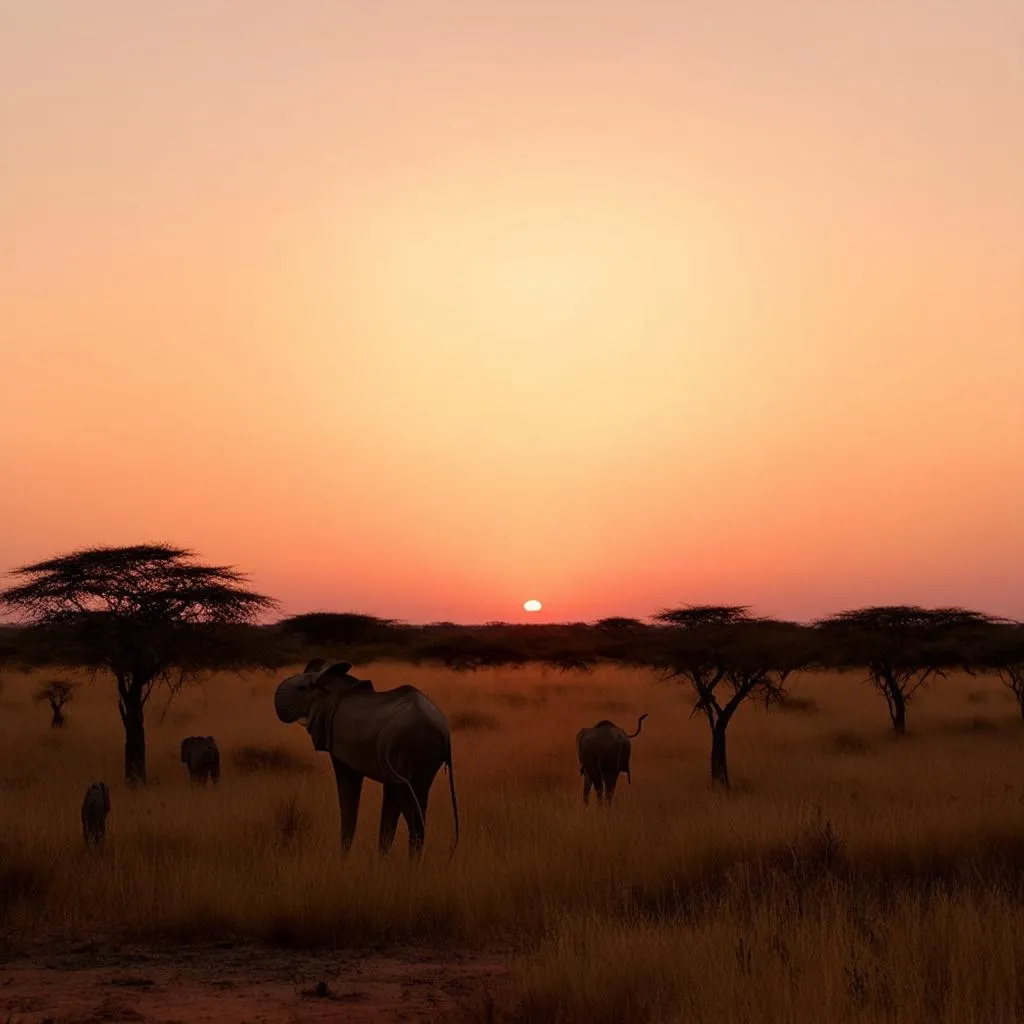 Sunset Over an African Landscape