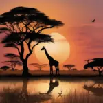 African Safari Sunset