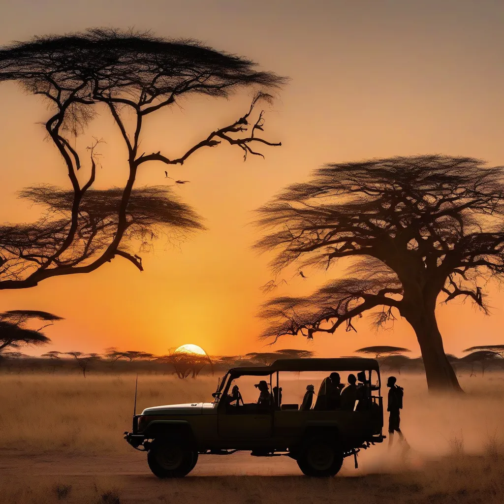 Sunset on an African Safari