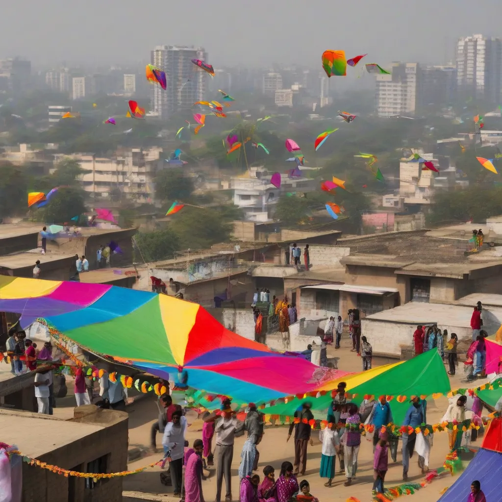 Kite Flying in Ahmedabad