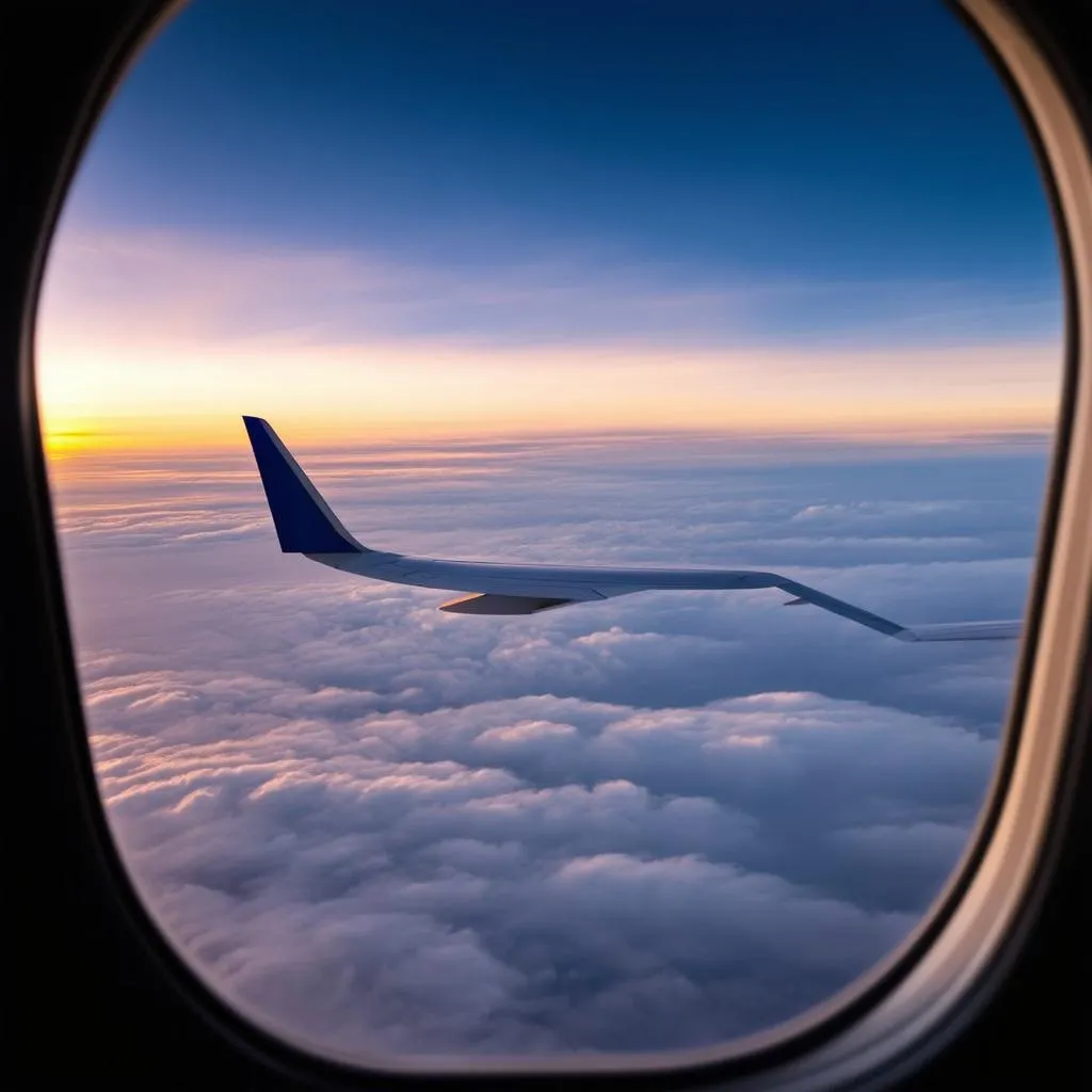 Airplane Window View