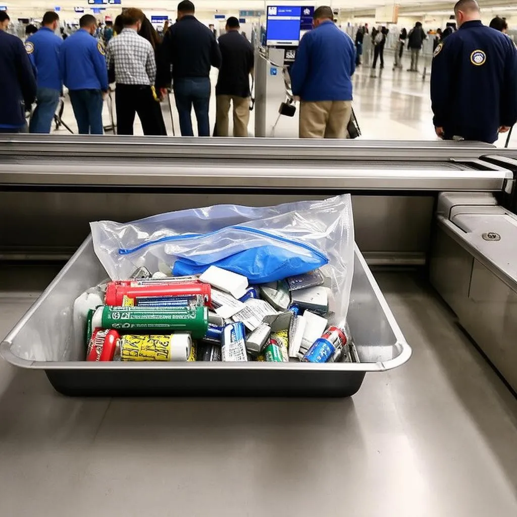 Passing Through Airport Security with Batteries