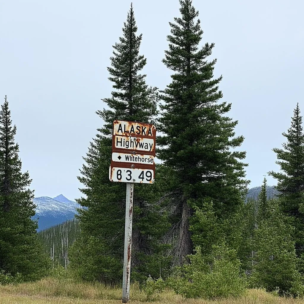 Alaska Highway Sign