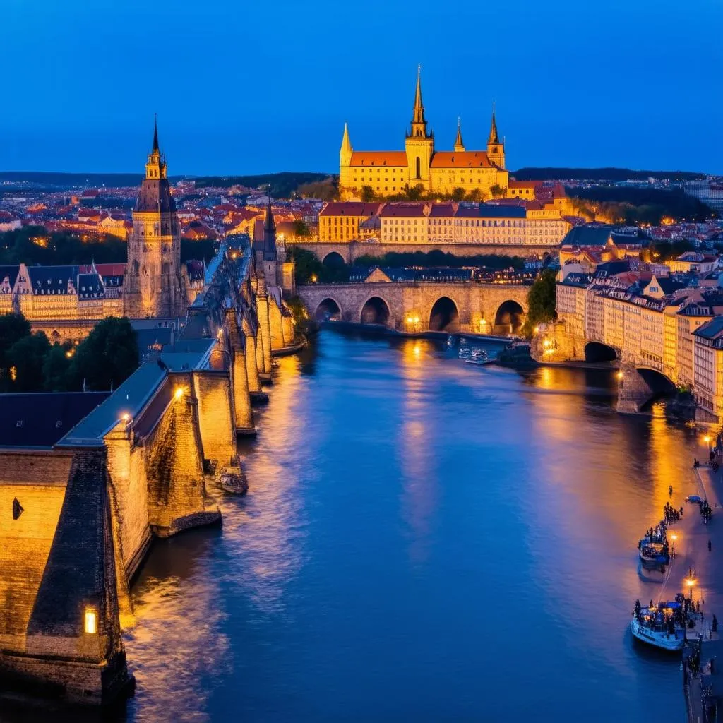 Beautiful cityscape of Prague