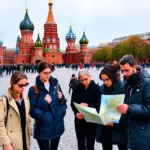 Americans in Red Square, Moscow