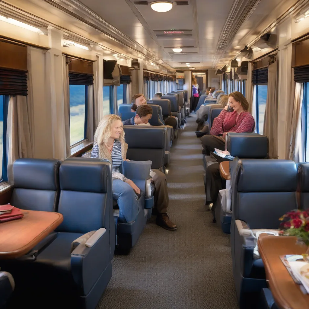 Amtrak train interior