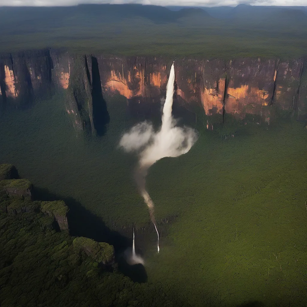 Majestic Angel Falls in Canaima National Park