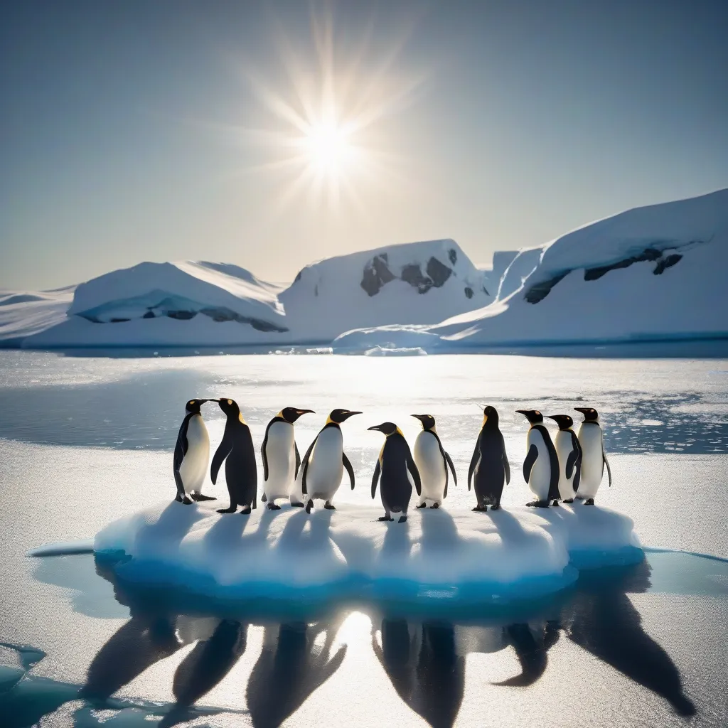 Penguins on Ice Floe