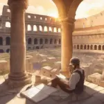 Architect Sketching the Colosseum