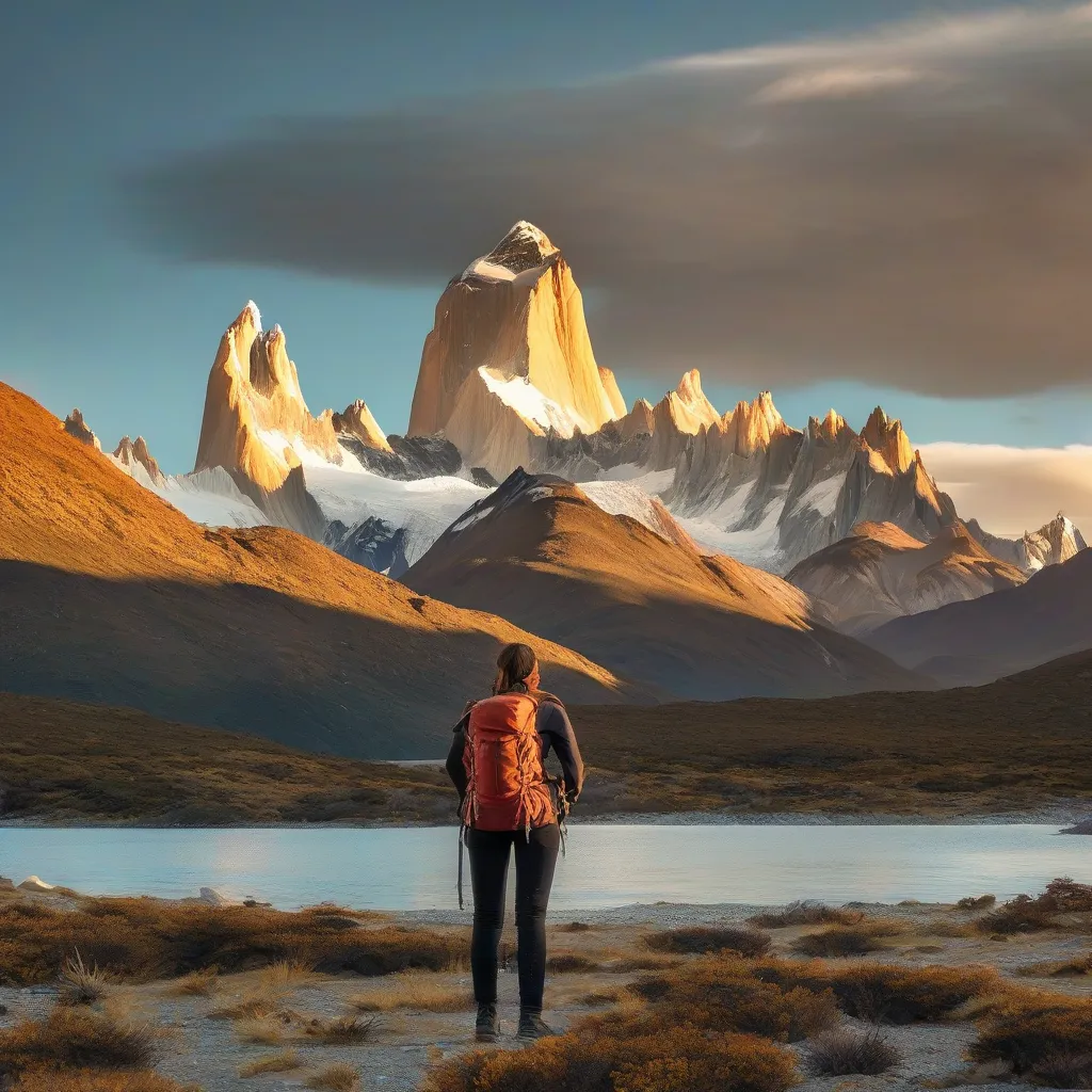 Woman Hiking in Patagonia