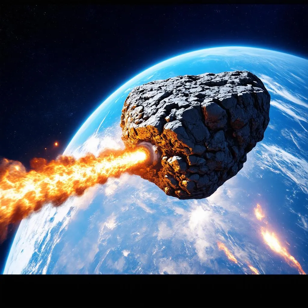 Asteroid approaching Earth