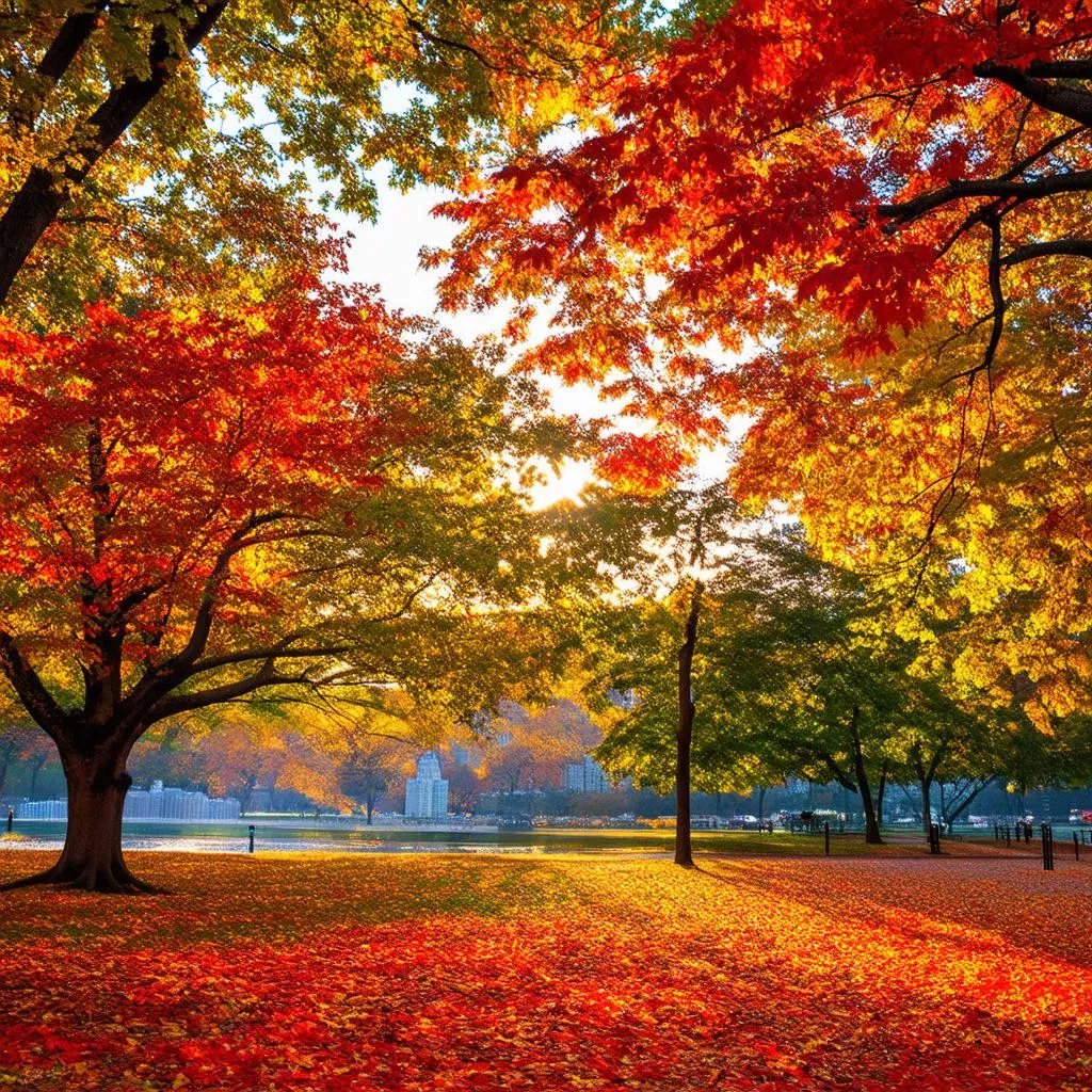 Autumn Leaves in Central Park