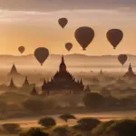 Sunrise over Bagan Temples