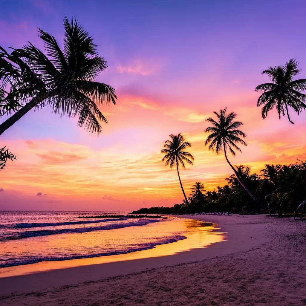 Bali Beach at Sunset