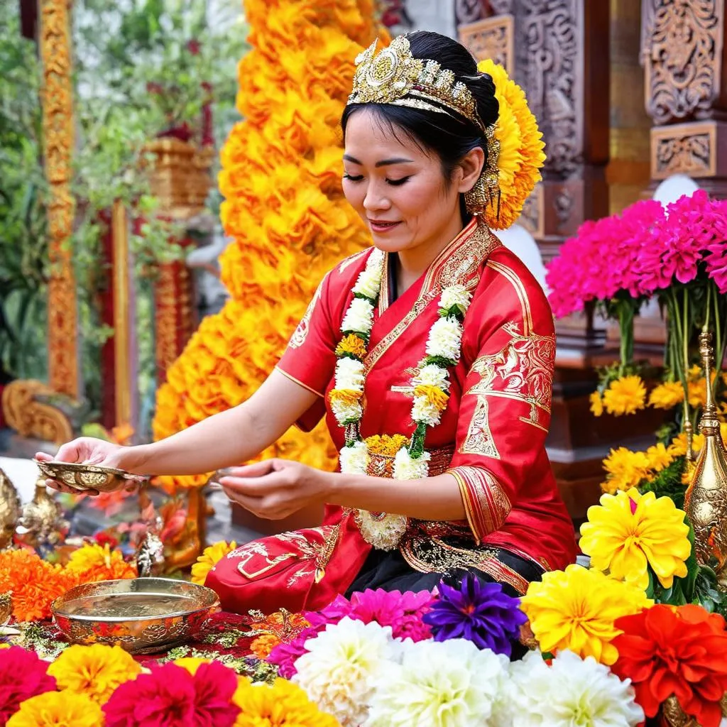 Balinese Woman Offering