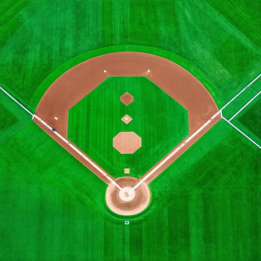 Aerial View of a Baseball Diamond