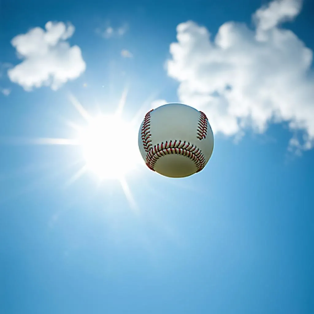 Baseball Soaring Through the Air