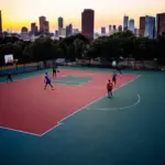 Basketball Court in the City