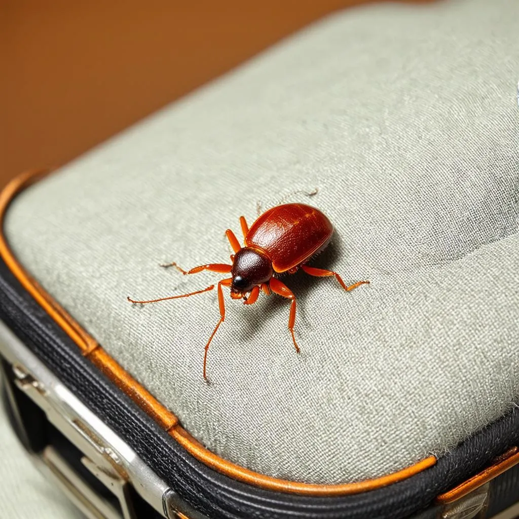 Bed Bug on Suitcase